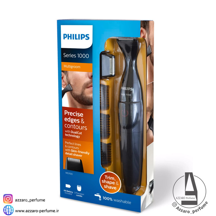 ماشین اصلاح موی صورت فیلیپس philips مدل MG1100-فروشگاه اینترنتی آرایشی و بهداشتی آزارو در شیراز