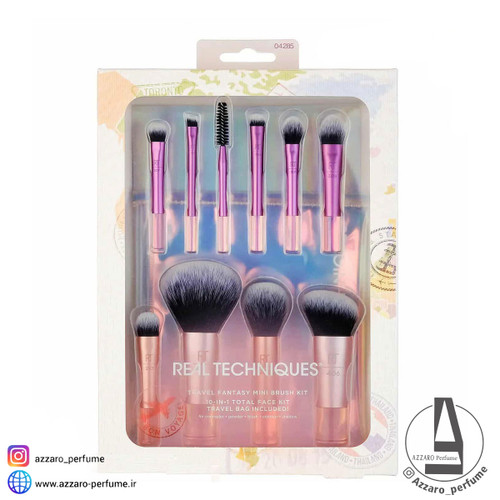 ست براش مینی 10 عددی ریل تکنیک مدل Travel Fantasy-فروشگاه اینترنتی آرایشی و بهداشتی آزارو در شیراز