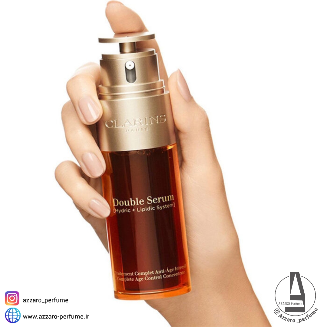 دابل سرم کلارنس اصلی جوانساز و سرم لیفت کننده پوست حجم 50 میل-فروشگاه اینترنتی آرایشی و بهداشتی آزارو در شیراز