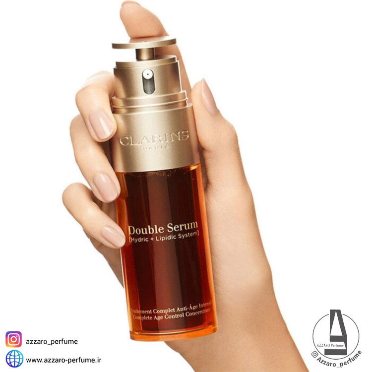 دابل سرم کلارنس اصلی جوانساز و سرم لیفت کننده پوست حجم 50 میل-فروشگاه اینترنتی آرایشی و بهداشتی آزارو در شیراز