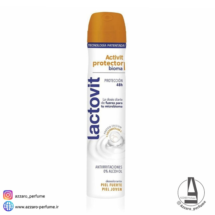 اسپری دئودورانت لاکتویت LACTOVIT مدل Activit protector حجم 200 میل-فروشگاه اینترنتی آرایشی و بهداشتی آزارو در شیراز