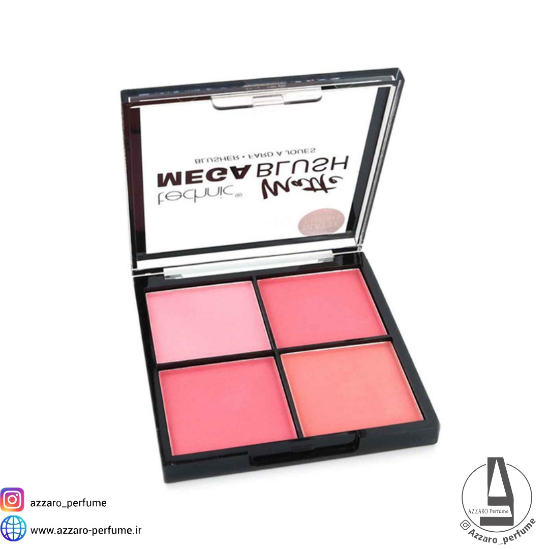 پالت رژگونه 4 رنگ تکنیک مدل Mega Blush اورجینال-فروشگاه اینترنتی آرایشی و بهداشتی آزارو در شیراز