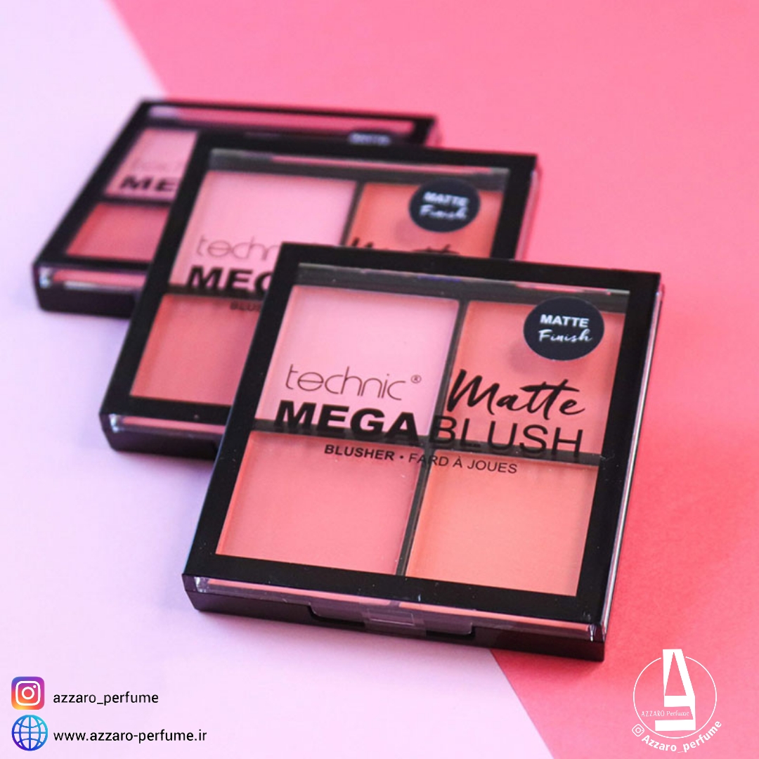 پالت رژگونه 4 رنگ تکنیک مدل Mega Blush اصل-فروشگاه اینترنتی آرایشی و بهداشتی آزارو در شیراز