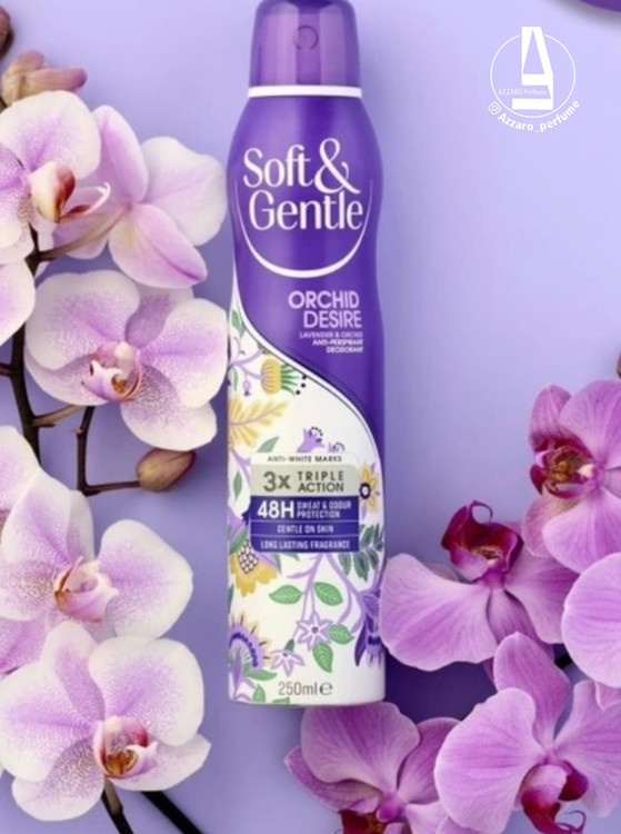 اسپری بدن سافت اند جنتل Soft & Gentle رایحه لاوندر و ارکید حجم 250 میل-فروشگاه اینترنتی آرایشی و بهداشتی آزارو در شیراز