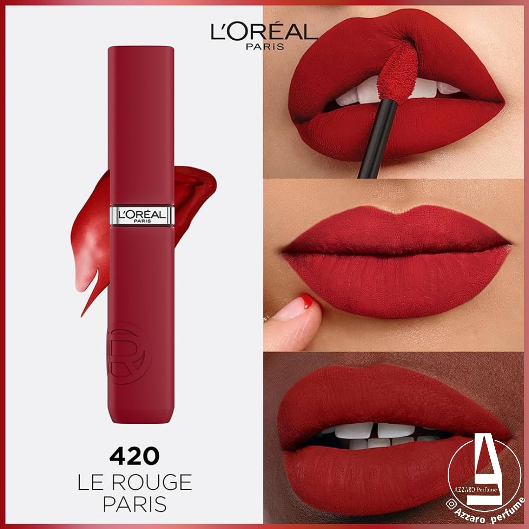 رژ لب مایع اورال اصل مات اینفیلبل مدل Le Rouge paris شماره 420-فروشگاه اینترنتی آرایشی و بهداشتی آزارو در شیراز