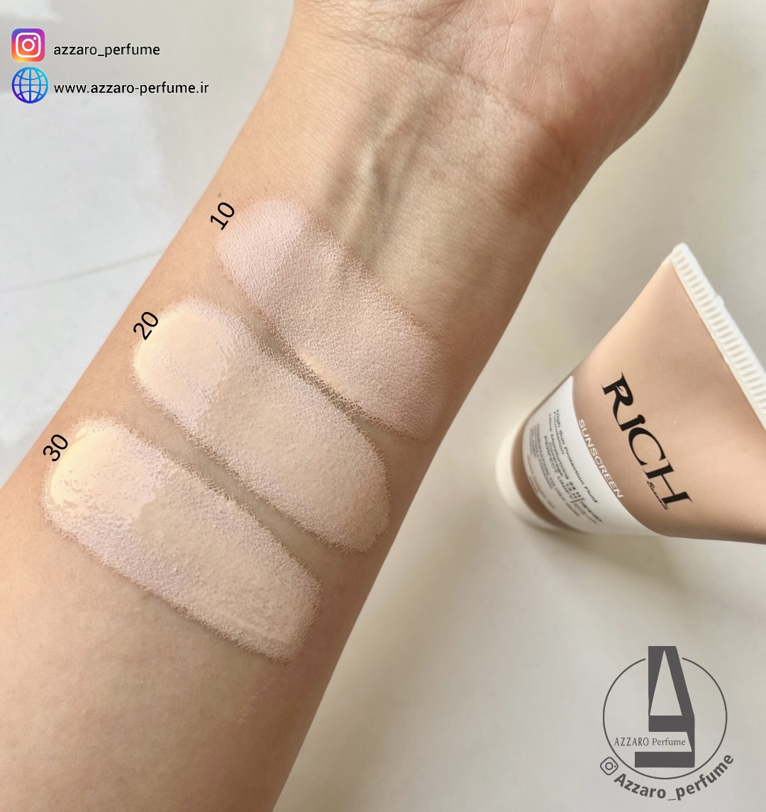 ضد آفتاب رنگی ریچ مناسب پوست مختلط تا چرب با SPF50 شماره 20 بژ روشن حجم 30 میل-فروشگاه اینترنتی آرایشی و بهداشتی آزارو در شیراز