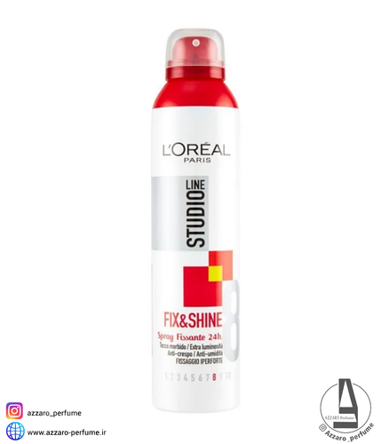 اسپری حالت دهنده مو لورال مدل Fix & Shine شماره 8 حجم 250 میل-لورال اصل-فروشگاه اینترنتی آرایشی و بهداشتی آزارو در شیراز