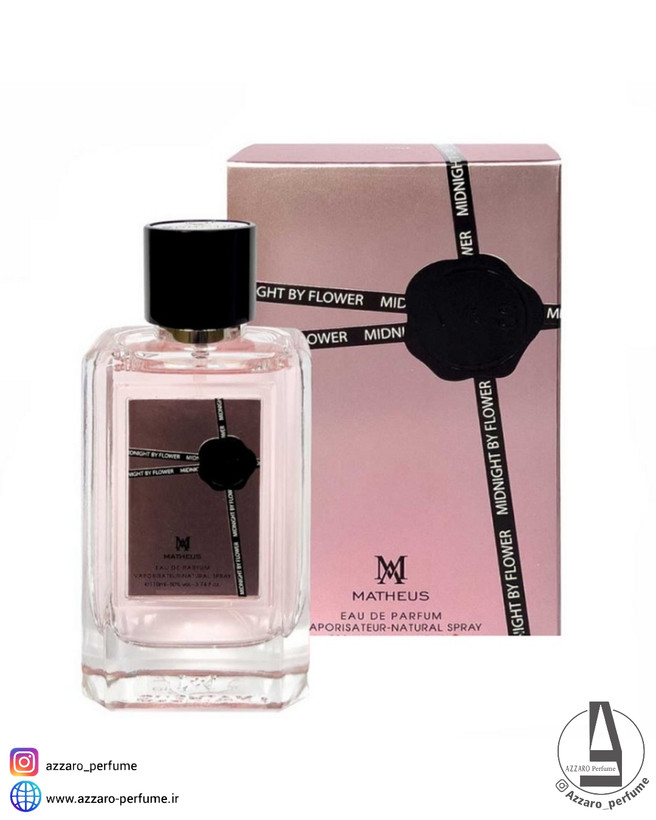 ادکلن زنانه متئوس مدل midnight by flower حجم 110 میل-نمتیندگی ادکلن متئوس-فروشگاه اینترنتی آرایشی و بهداشتی آزارو در شیراز