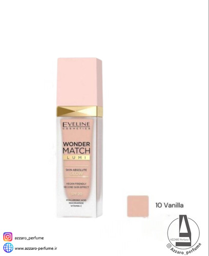 کرم پودر آبرسان اولاین EVELINE مدل lumi رنگ شماره 10 Wanilla Warm حجم 30 میل-کرم پودر اولاین