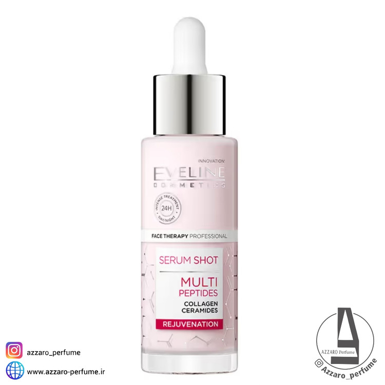 سرم اولاین EVELINE جوانسازی و پرکننده خطوط مدل مولتی پپتاید Eveline Multi Peptides حجم 30 میل-فروشگاه اینترنتی آرایشی و بهداشتی آزارو در شیراز