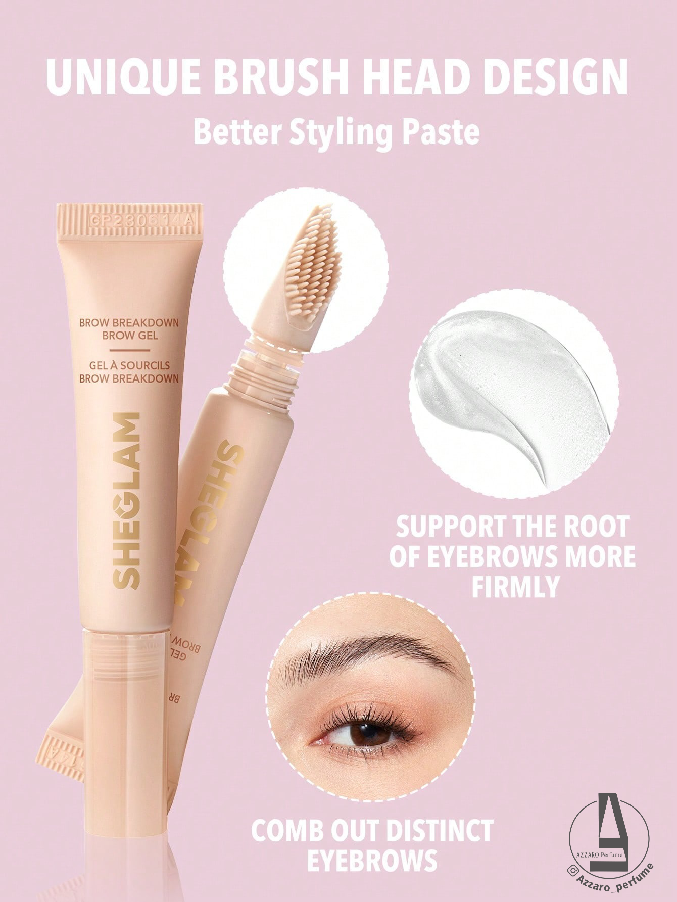 ژل ابرو تیوپی شیگلم SHEGLAM مدل BROW BREAKDOWN-فروشگاه اینترنتی آرایشی و بهداشتی آزارو در شیراز‌