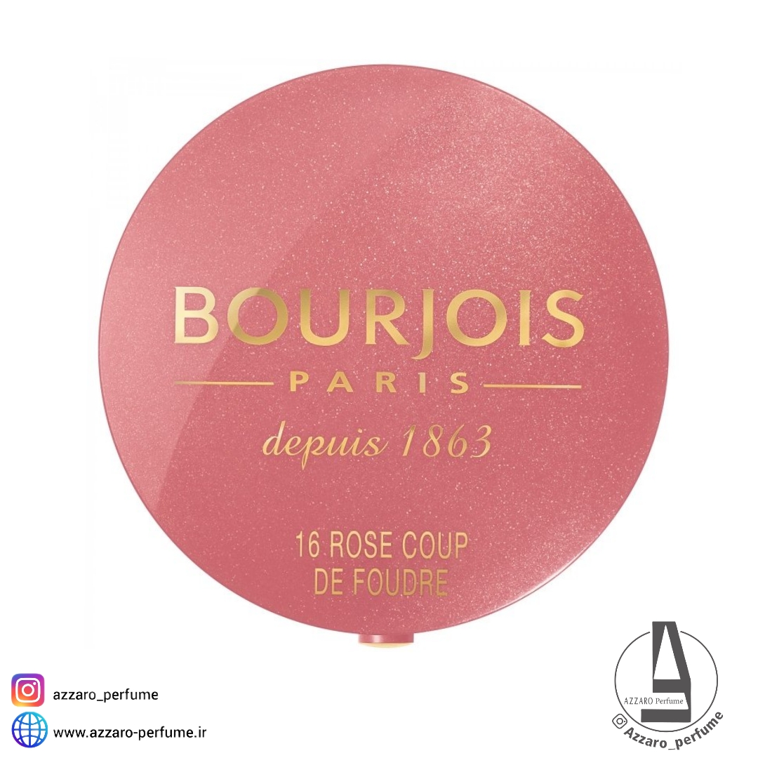 رژگونه بورژوا اصل BOURJOIS رنگ Rose Coup de Foudre شماره 16 حجم 2.5 گرم-فروشگاه اینترنتی آرایشی و بهداشتی آزارو در شیراز‌