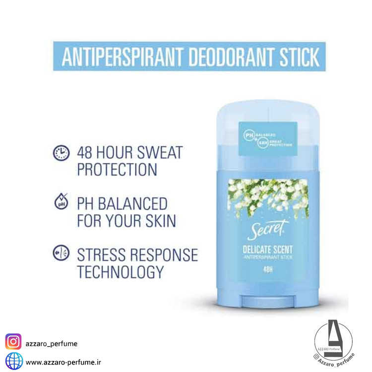 مام صابونی سکرت مدل DELICATE SCENT حجم 40 میل-فروشگاه اینترنتی آرایشی و بهداشتی آزارو در شیراز