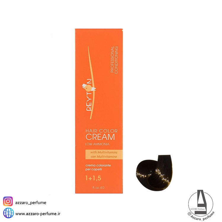 رنگ مو ریتون سری طبیعی شماره ۴ رنگ قهوه ای متوسط حجم 120 میل-فروشگاه اینترنتی آرایشی و بهداشتی آزارو در شیراز