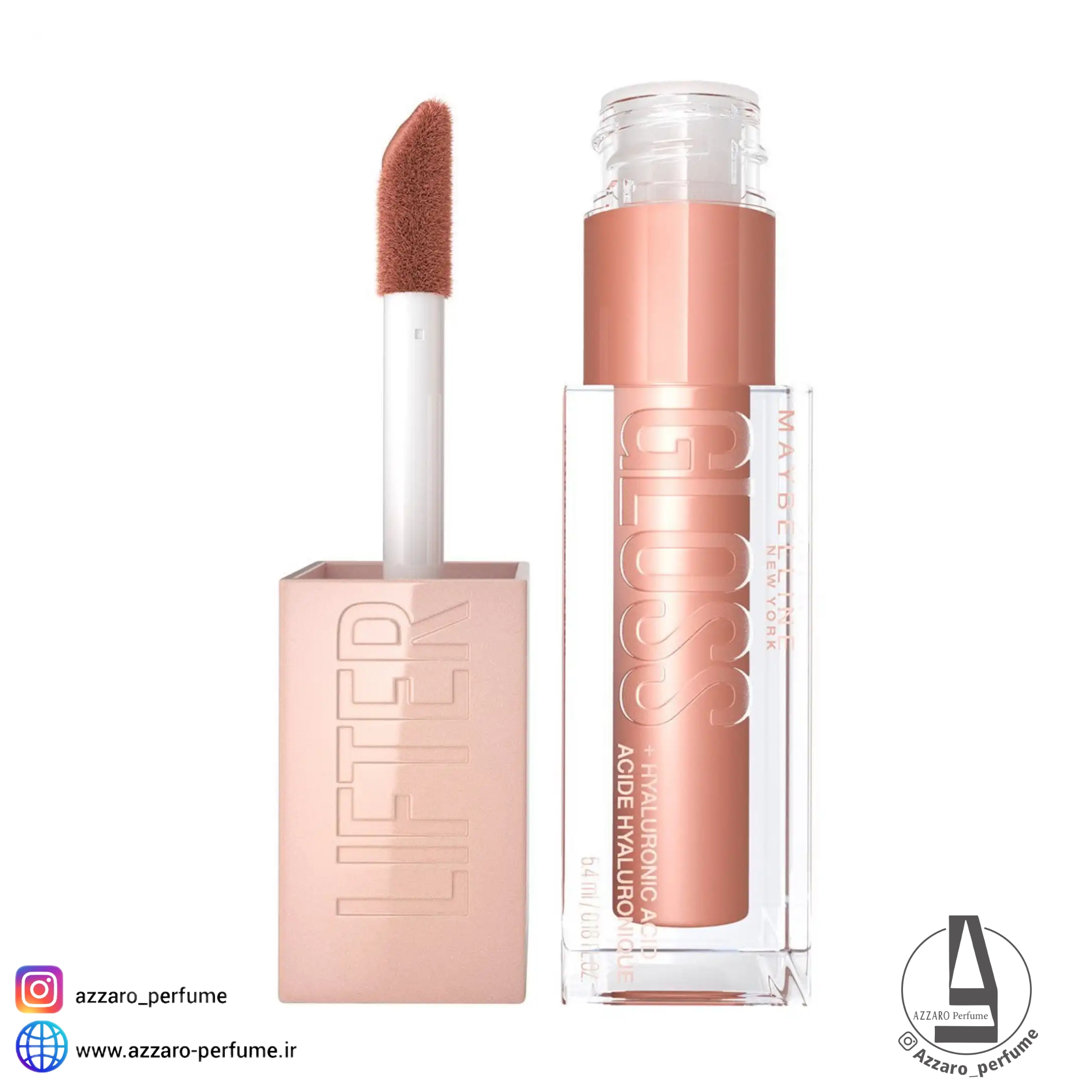 لیپ گلاس میبلین Maybelline مدل Lifter Gloss رنگ STONE شماره 008 حجم 5.4 میل-فروشگاه اینترنتی آرایشی و بهداشتی آزارو در شیراز‌