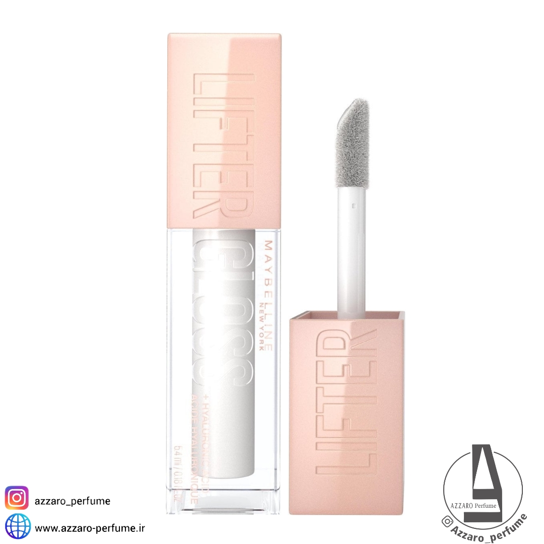 لیپ گلاس میبلین Maybelline مدل Lifter Gloss رنگ Pearl شماره 001 حجم 5.4 میل-فروشگاه اینترنتی آرایشی و بهداشتی آزارو در شیراز‌