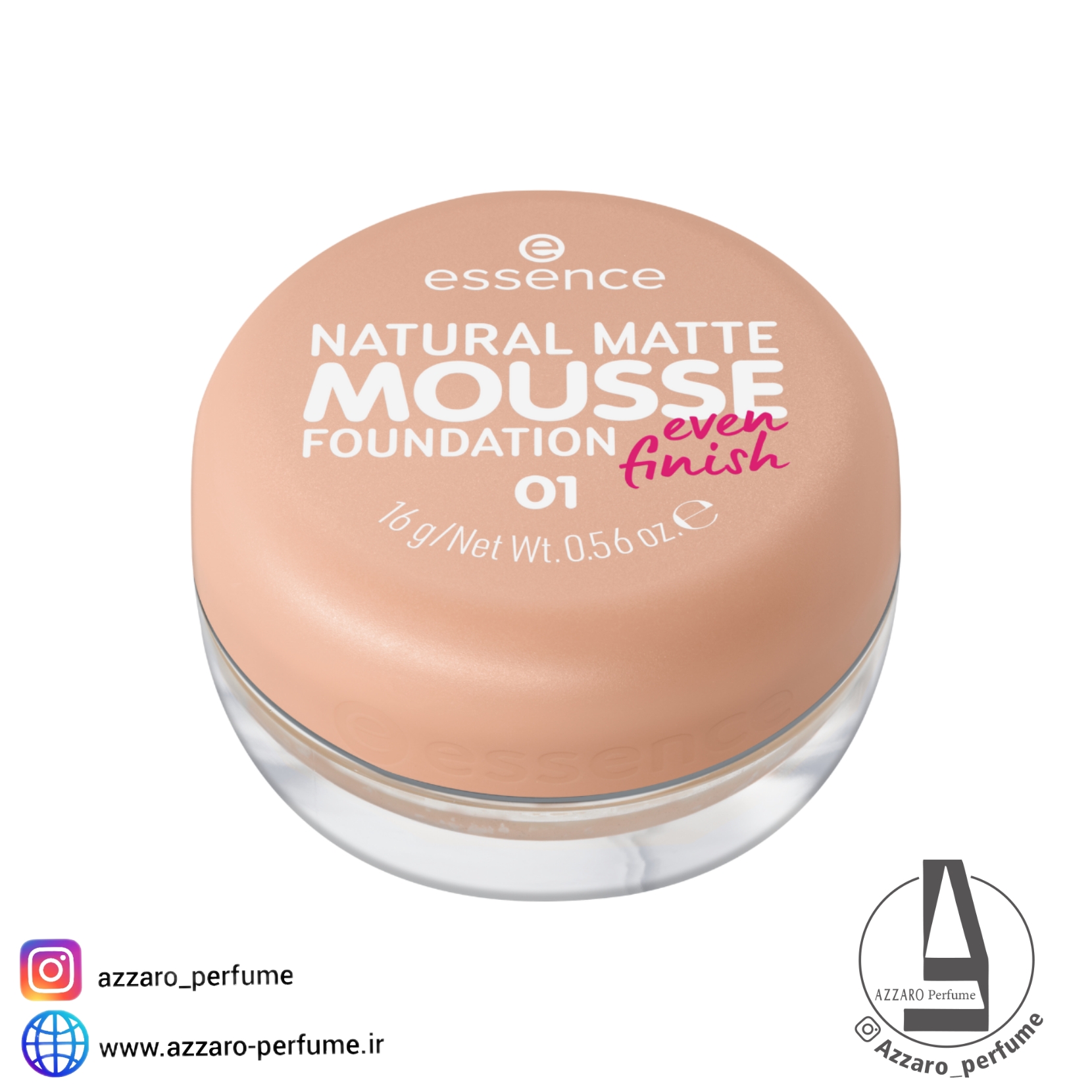 موس مات کننده طبیعی اسنس essence شماره 01 حجم 16 گرم-فروشگاه اینترنتی آرایشی و بهداشتی آزارو در شیراز‌