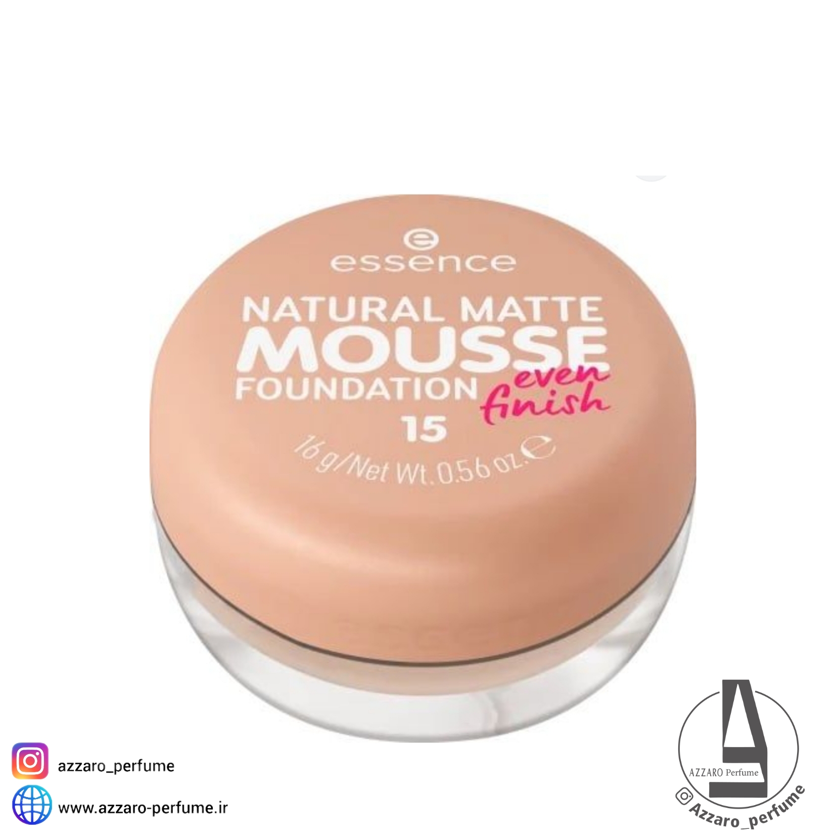 موس مات کننده طبیعی اسنس Essence شماره 15 حجم 16 گرم-فروشگاه اینترنتی آرایشی و بهداشتی آزارو در شیراز-فروشگاه اینترنتی آرایشی و بهداشتی آزارو در شیراز