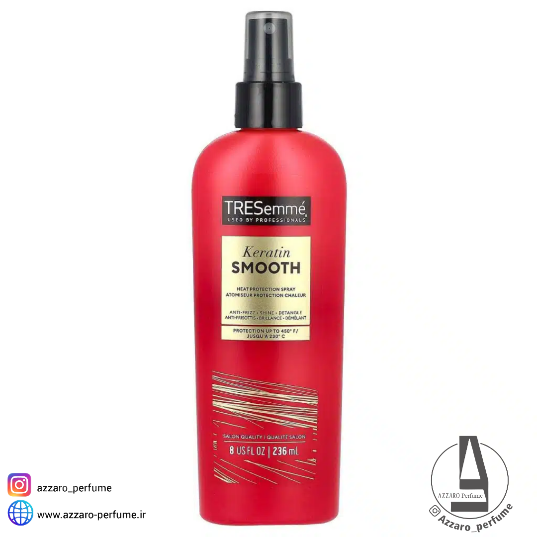 اسپری محافظ حرارت مو ترزمه TRESemme حجم 236 میل-فروشگاه اینترنتی آرایشی و بهداشتی آزارو در شیراز‌