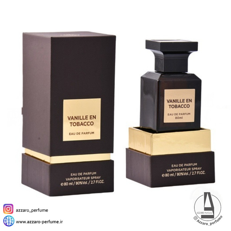 ادکلن فراگرنس ورد وانیل توباکو رایحه تام فورد توباکو وانیل حجم 80 میل-فروشگاه اینترنتی آرایشی و بهداشتی آزارو در شیراز