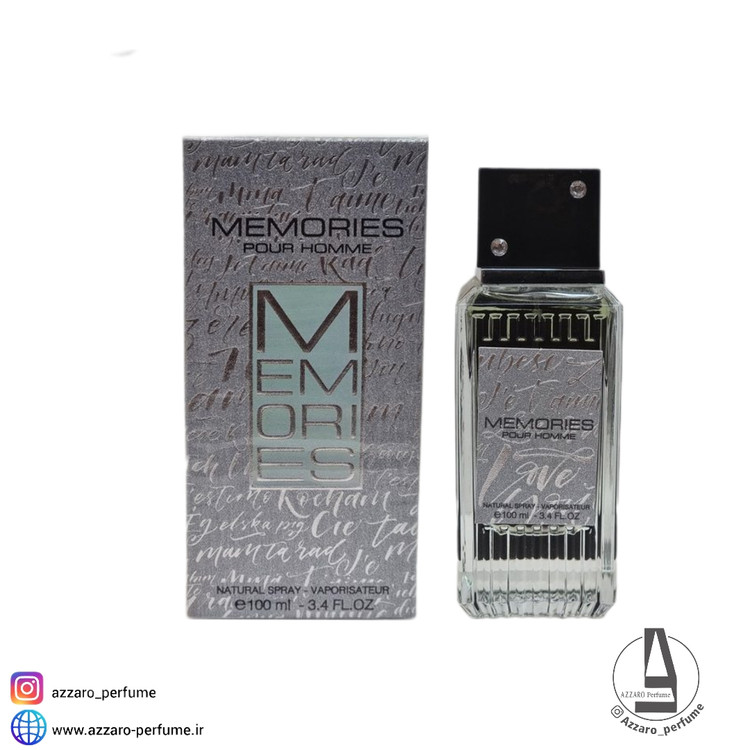 ادکلن مردانه فراگرنس ورد مدل مموریز پور هوم Memories Pour Homme حجم 100 میل-فروشگاه اینترنتی آرایشی و بهداشتی آزارو در شیراز