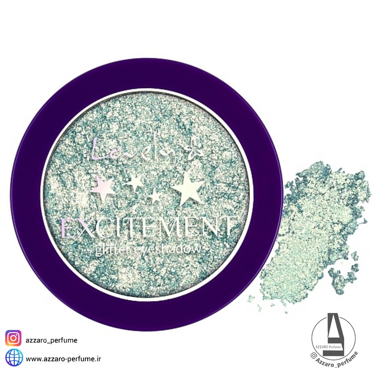 سایه چشم گلیتری لاولی مدل excitement رنگ فیروزه ای شماره 3-فروشگاه اینترنتی آرایشی و بهداشتی آزارو در شیراز