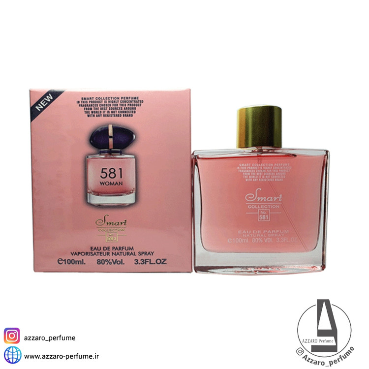 ادکلن زنانه اسمارت کالکشن مدل 581 رایحه جورجیو آرمانی مای وی حجم 100 میل-فروشگاه اینترنتی آرایشی و بهداشتی آزارو در شیراز