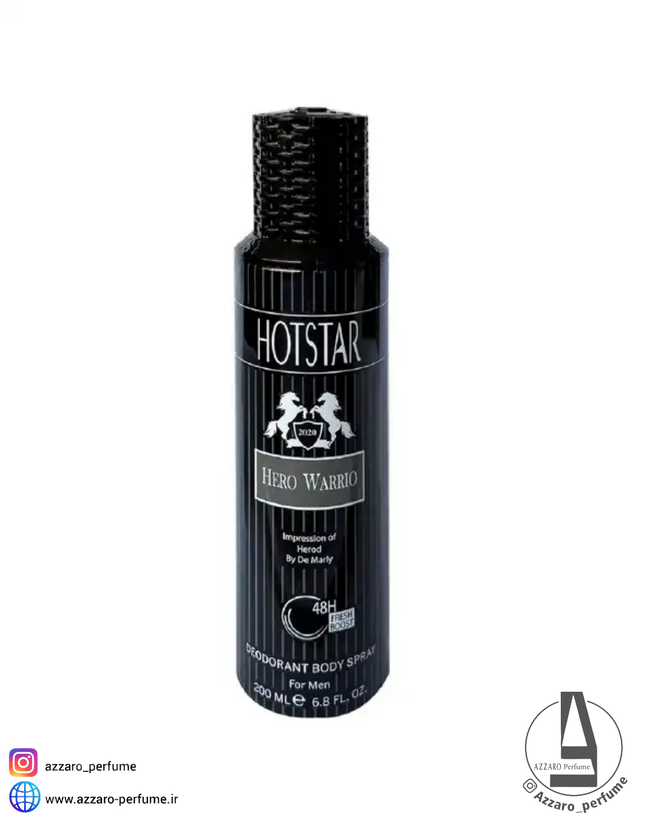اسپری بدن مردانه هات استار Hotstar مدل Hero Warrio حجم 200 میل-فروشگاه اینترنتی آرایشی و بهداشتی آزارو در شیراز