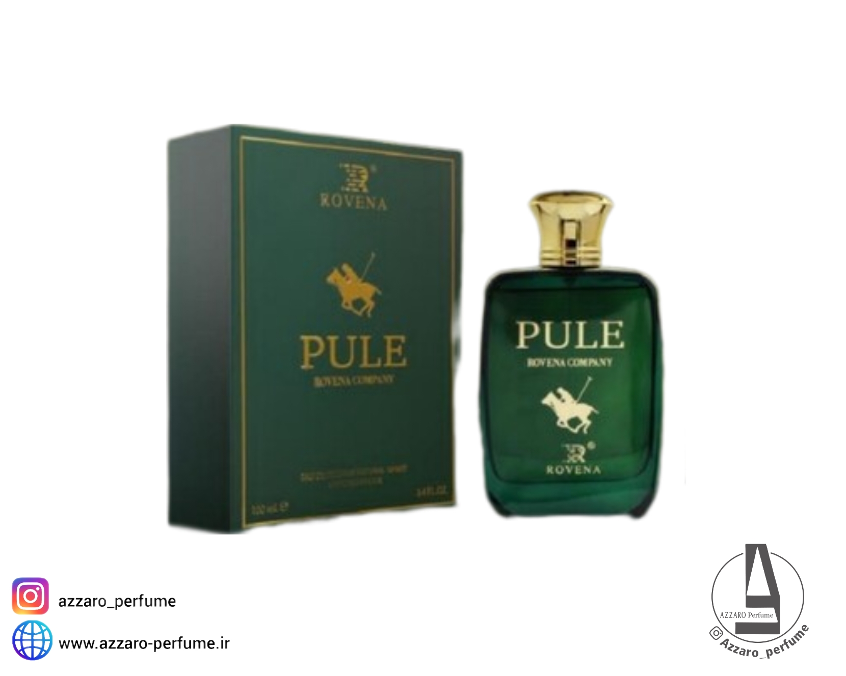 ادکلن مردانه روونا مدل پلو سبز رایحه رالف لورن پولو سبز حجم 100 میل-فروشگاه اینترنتی آرایشی و بهداشتی آزارو در شیراز