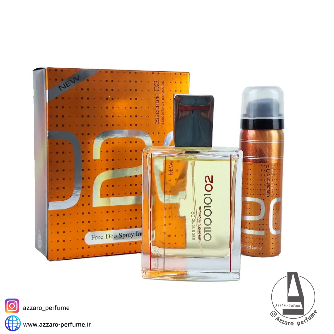 ادکلن فراگرنس ورد مدل اسنتریک مولکول ۰۲ به همراه اسپری حجم 100 میل-فروشگاه اینترنتی آرایشی و بهداشتی آزارو در شیراز