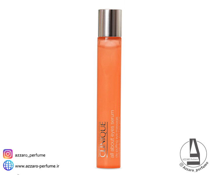 سرم دور چشم ضد پف غلطکی کلینیک all about eyes حجم 15 میل-فروشگاه اینترنتی آرایشی و بهداشتی آزارو در شیراز