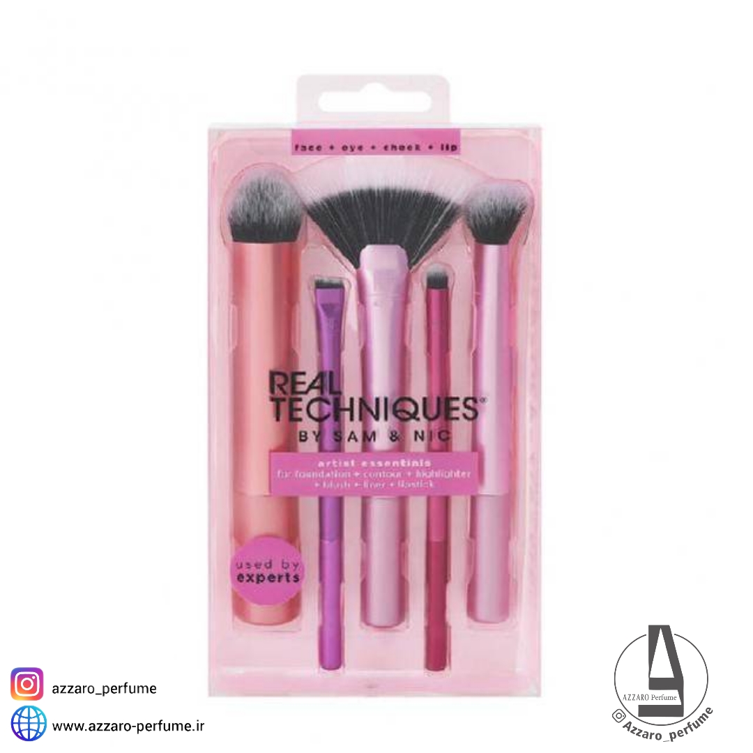 ست براش آرایشی 5 عددی ریل تکنیک (Real Tecgniques) مدل Artist essential-فروشگاه اینترنتی آرایشی و بهداشتی آزارو در شیراز