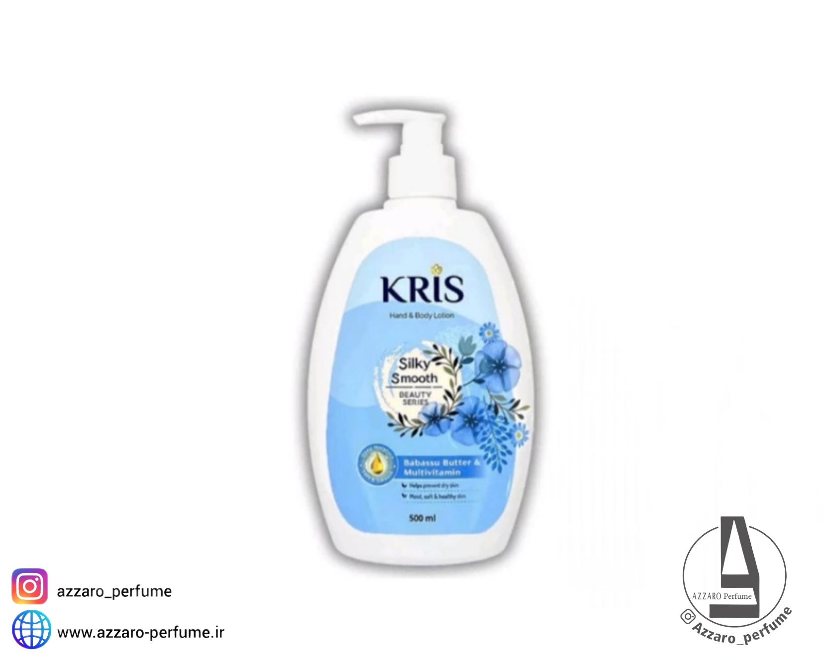 لوسیون مرطوب کننده کریس KRIS دست و بدن مدل SILKY SMOOTH حجم 500 میل-فروشگاه اینترنتی آرایشی و بهداشتی آزارو در شیراز‌