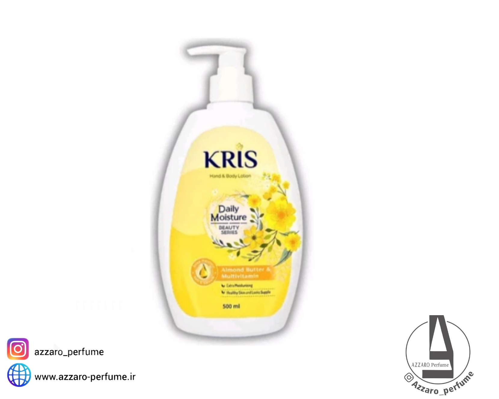 لوسیون مرطوب کننده کریس KRIS دست و بدن مدل DAILY MOISTURE حجم 500 میل-فروشگاه اینترنتی آرایشی و بهداشتی آزارو در شیراز‌