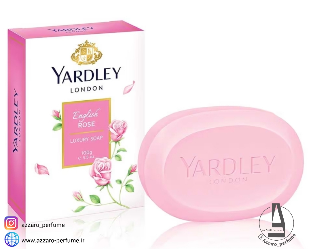 صابون گل رز انگلیسی یاردلی Yardley English Rose وزن 100 گرم-فروشگاه اینترنتی آرایشی و بهداشتی آزارو در شیراز
