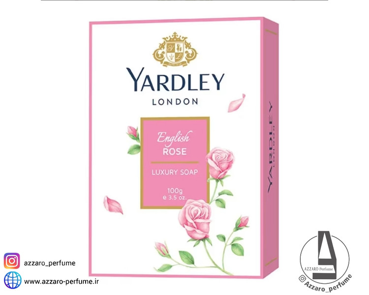 صابون گل رز انگلیسی یاردلی Yardley English Rose وزن 100 گرم-فروشگاه اینترنتی آرایشی و بهداشتی آزارو در شیراز