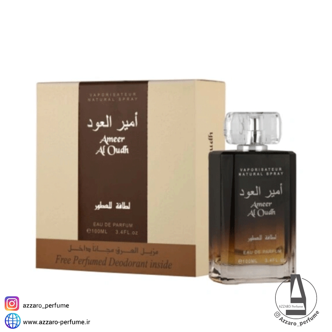 ادکلن لطافه للعطور مدل امیر العود حجم 100 میل-فروشگاه اینترنتی آرایشی و بهداشتی آزارو در شیراز‌