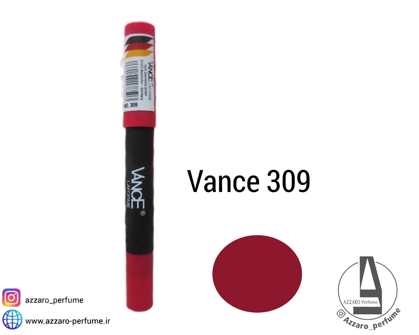 رژ لب مدادی بادوام ونسی Vance شماره 309-فروشگاه اینترنتی آرایشی و بهداشتی آزارو در شیراز