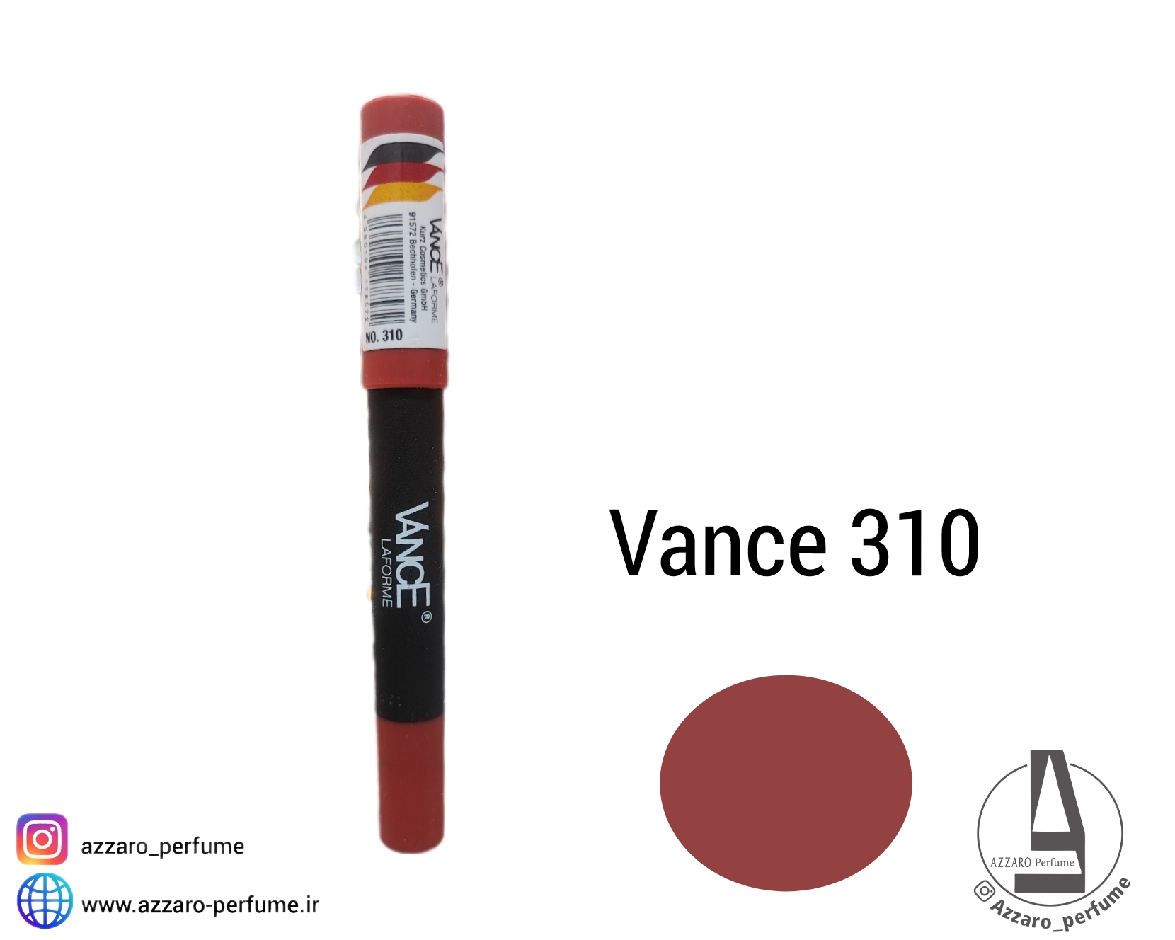 رژ لب مدادی بادوام ونسی Vance شماره 310-فروشگاه اینترنتی آرایشی و بهداشتی آزارو در شیراز