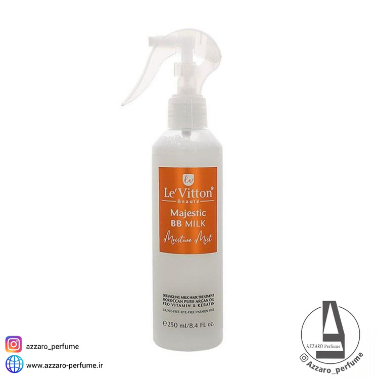 خرید اسپری شیر مو BB لویتون حاوی روغن آرگان حجم 250 میل-فروشگاه اینترنتی آرایشی و بهداشتی آزارو در شیراز