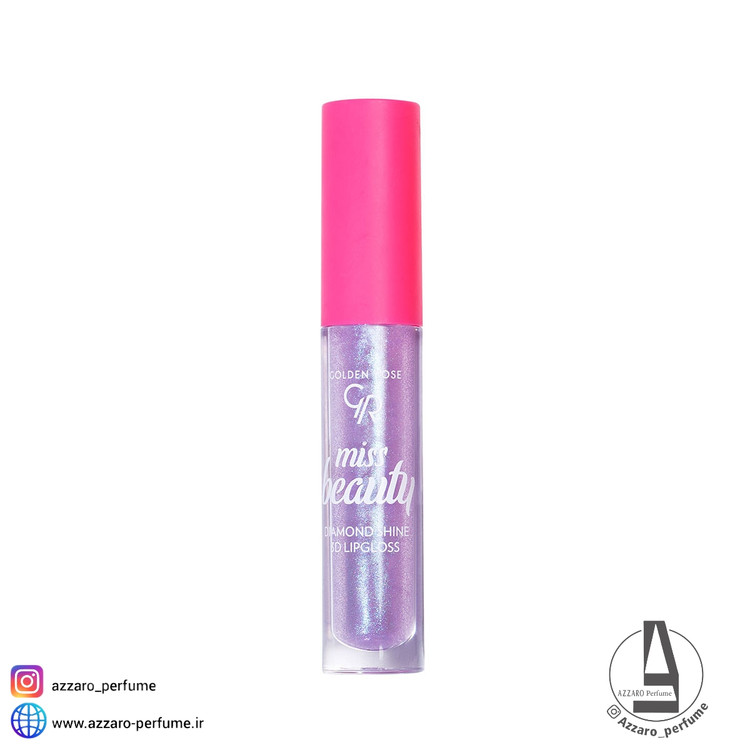 خرید لیپ گلاس گلدن رز 3D Miss Beauty حجم 4.5 میل-فروشگاه اینترنتی آرایشی و بهداشتی آزارو در شیراز
