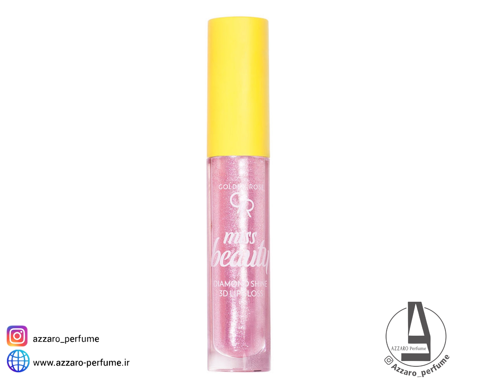 خرید لیپ گلاس گلدن رز 3D Miss Beauty حجم 4.5 میل-فروشگاه اینترنتی آرایشی و بهداشتی آزارو در شیراز
