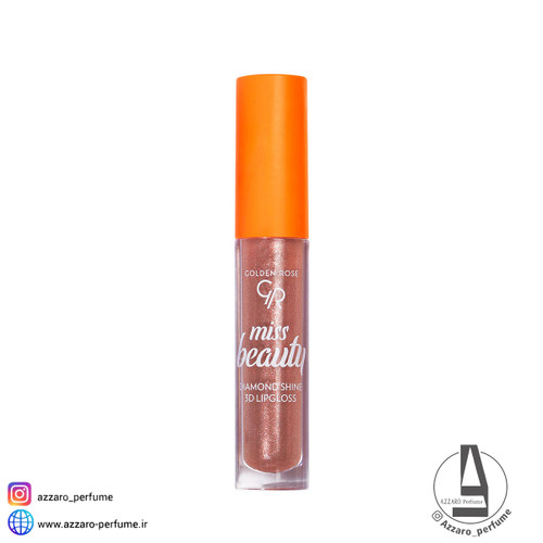 لیپ گلاس گلدن رز 3D Miss Beauty حجم 4.5 میل-فروشگاه اینترنتی آرایشی و بهداشتی آزارو در شیراز