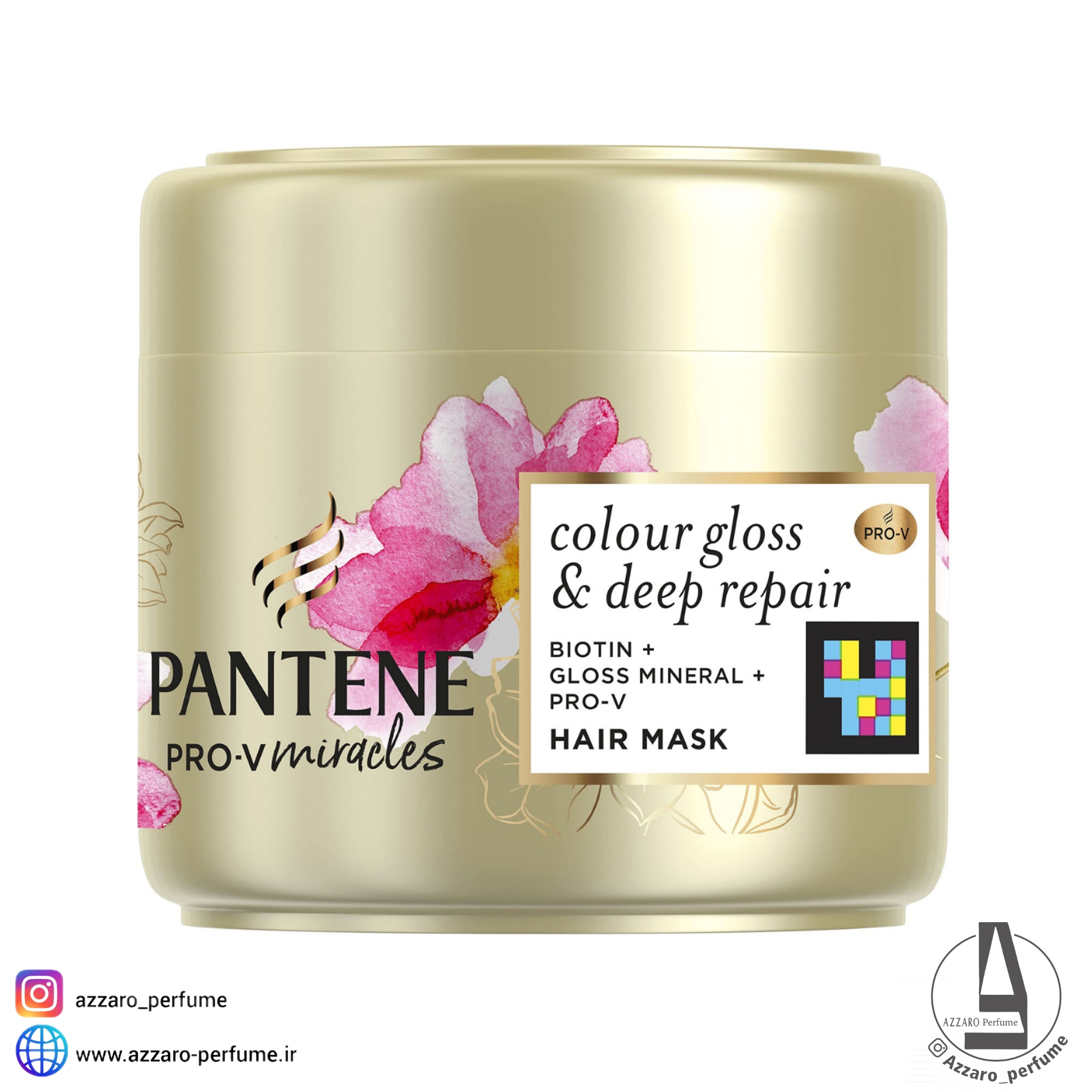 ماسک مو پنتن مدل Colour Gloss & Deep Repair مناسب موهای رنگ شده حجم 300 میل-فروشگاه اینترنتی آرایشی و بهداشتی آزارو در شیراز‌