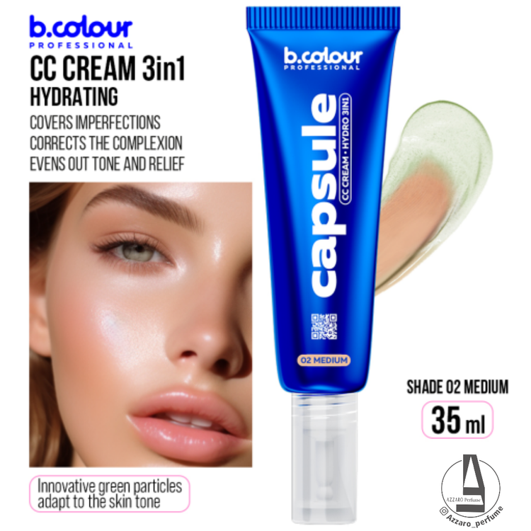 سی سی کرم سه کاره بی کالر رنگ مدیوم 02 حجم 35 میل-فروشگاه آرایشی و بهداشتی آزارو در شیراز