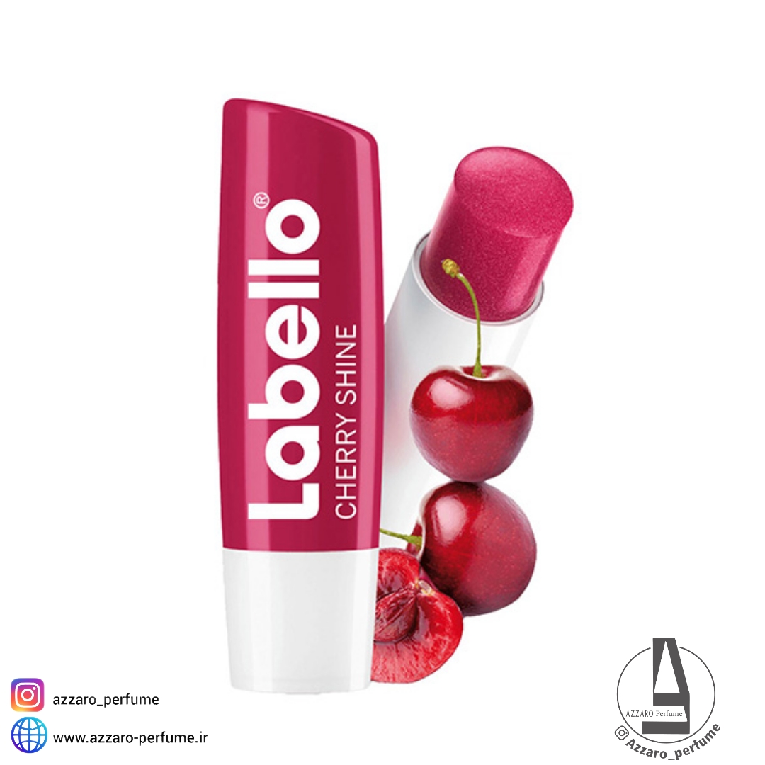 بالم لب استیکی گیلاس لبلو Labello Cherry Shine-فروشگاه آرایشی و بهداشتی آزارو در شیراز‌