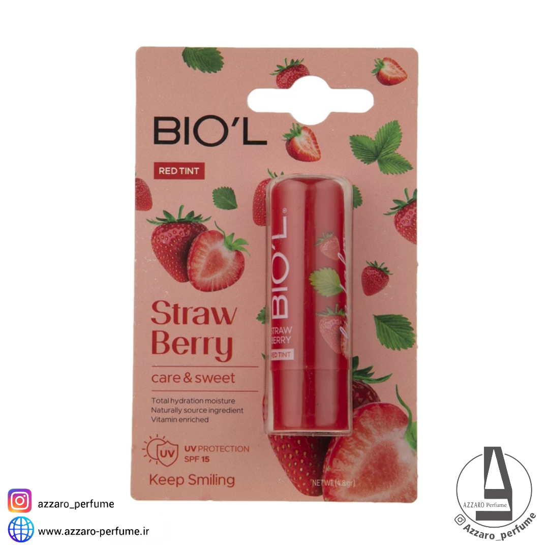 بالم نرم کننده لب بیول توت فرنگی حجم 4.8 گرم-فروشگاه آرایشی و بهداشتی آزارو در شیراز