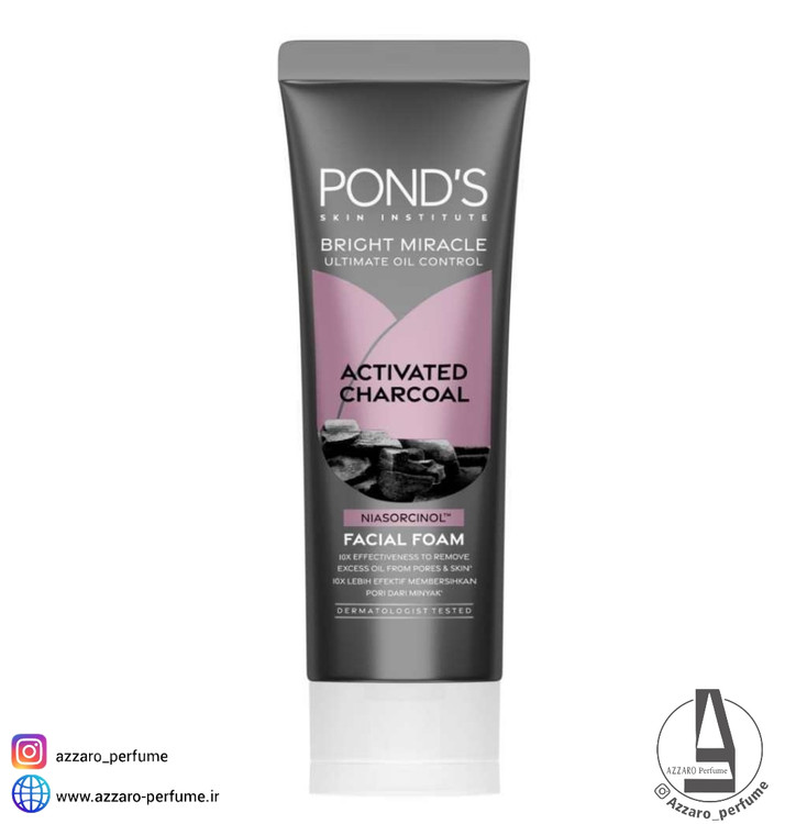 فوم شستشوی صورت پوندز مدل کربن فعال حجم 100 میل-فروشگاه آرایشی و بهداشتی آزارو در شیراز