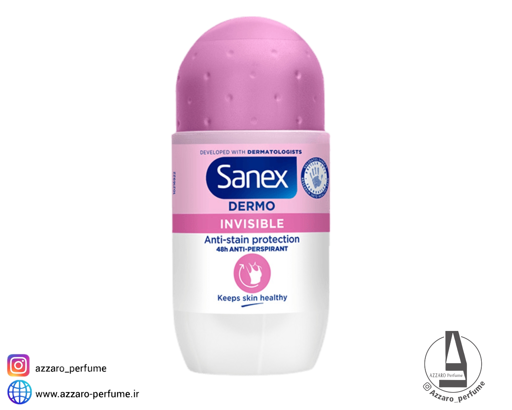 رول ضد تعریق سانکس مدل Dermo Invisible حجم ۵۰ میل-فروشگاه آرایشی و بهداشتی آزارو در شیراز