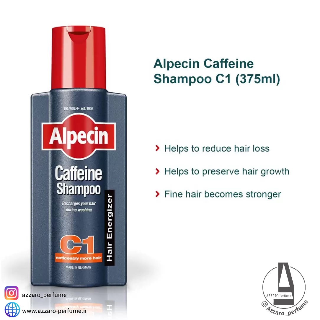 شامپو ضد ریزش آلپسین مدل C1 حجم 375 میل-فروشگاه آرایشی و بهداشتی آزارو در شیراز
